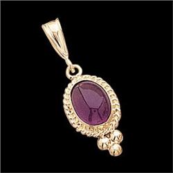 14k Yellow Gold Amethyst Pendant (58384)
