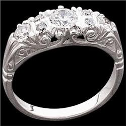 ANTIQUE STYLE PLATINUM DIAMOND WEDDING BAND (58420)