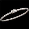 Image 1 : 14K WHITE GOLD BRACELET BASKET WEAVE MOTIF (58423)
