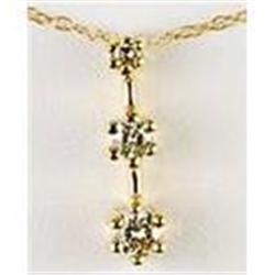 14k Gold Necklace 3 DIAMONDS! (58646)