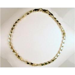 14k Gold BRACELET with HEART LINKS (58751)