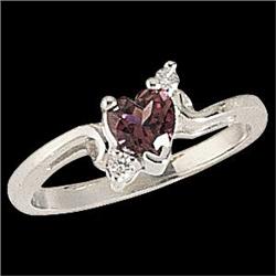 14k White Gold Garnet Ring (58776)