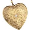 Image 1 : 14K GOLD HEART LOCKET w DIAMOND (58782)