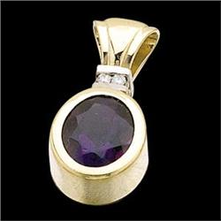 14K PENDANT AMETHYST DIAMONDS (58807)