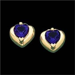 14k Yellow Gold Amethyst Earrings (58821)