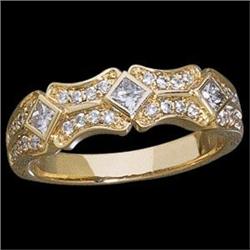 14k Yellow Gold Diamond Wedding Band (59017)