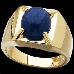 GENTS 14K GOLD RING LAPIS LAZULI (59141)