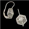 Image 1 : ANTIQUE STYLE WHITEGOLD DIAMOND EARRINGS FILIGREE (59248)