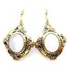 Image 1 : ANTIQUE STYLE GOLD MOONSTONE EARRINGS (59391)