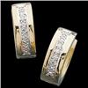 Image 1 : 14K HOOP Earrings w DIAMONDS (59496)