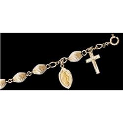 14k Yellow Gold ROSARY BRACELET! (59718)