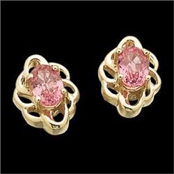 14k Earrings Genuine PINK SAPPHIRE (59824)