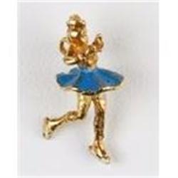 14K GOLD CHARM GIRL ICE SKATER (59853)