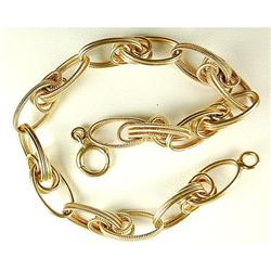 ESTATE 14K GOLD LINK BRACELET 7 3/4 INCH (59997)