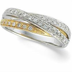 14K DIAMOND ROLLING RING Wedding Band  (60024)