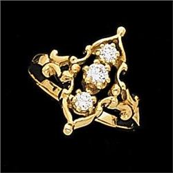Antique Style 14k Diamond Dinner Ring (60072)