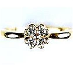 14K GOLD DIAMOND ENGAGEMENT RING .16 CARATS (60087)