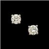 Image 1 : 14k WHITE GOLD DIAMOND EARRINGS .15 CARATS (60132)