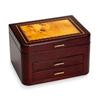 Image 1 : Magnificent Burgundy JEWELRY CHEST in Bubinga Wood (60182)
