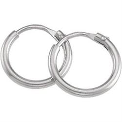 PLATINUM Hoop Earrings 3/4 inch across (60185)