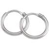 Image 1 : PLATINUM Hoop Earrings 3/4 inch across (60185)