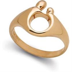 14k Gold Ring MOTHER AND CHILD (60415)