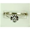 Image 1 : WHITE GOLD DIAMOND ENGAGEMENT RING .20 CTS! (60563)