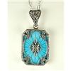 Image 1 : Antique Style Sterling Silver Turquoise Necklace (60571)