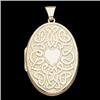 Image 1 : 14k GOLD LOCKET w HEART CELTIC Design (60823)