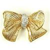 Image 1 : 14k Yellow Gold Pin BOW w DIAMONDS (60904)