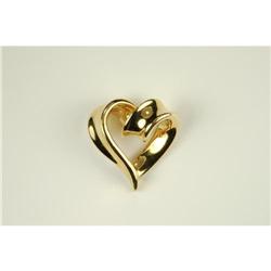 14K GOLD HEART Slide and Pendant.  (60915)