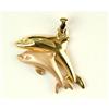Image 1 : 14K GOLD PENDANT 2 DOLPHINS (61323)