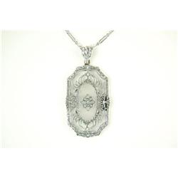 ANTIQUE Style NECKLACE CRYSTAL w DIAMOND  (61342)
