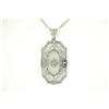 Image 1 : ANTIQUE Style NECKLACE CRYSTAL w DIAMOND  (61342)