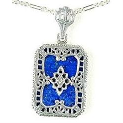 ANTIQUE STYLE LAPIS LAZULI NECKLACE! (61345)