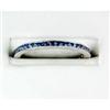 Image 1 : 18k WHITE GOLD WEDDING BAND w SAPPHIRES! (61346)