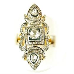 ANTIQUE Style Ring ROSE CUT DIAMONDS 2 CARATS! (61390)