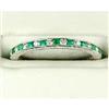 Image 1 : ANTIQUE WEDDING  ETERNITY BAND EMERALDS DIAMONDS (61406)