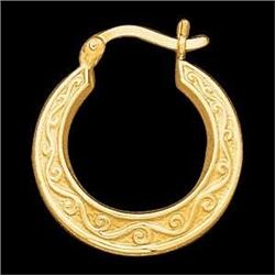 14K GOLD CREOLE HOOP EARRINGS (61670)