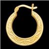 Image 1 : 14K GOLD CREOLE HOOP EARRINGS (61670)