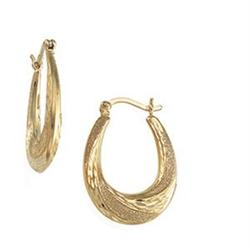 14K GOLD CREOLE HOOP EARRINGS  (61675)