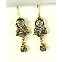 ANTIQUE STYLE EARRINGS ROSE DIAMONDS (61750)