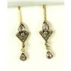 Image 1 : ANTIQUE EARRINGS ROSE DIAMONDS .50 CTS! (61751)
