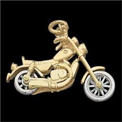 14k Gold Motorcycle PENDANT CHARM (61872)