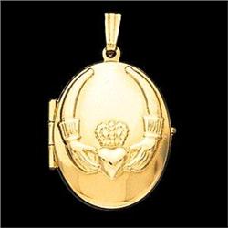 14K GOLD CLADDAGH LOCKET (61887)