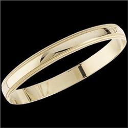 14K GOLD BANGLE BRACELET 8MM WIDE (61896)