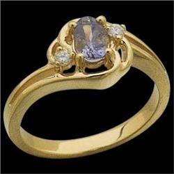 14k Gold Ring Tanzanite and Diamond (61916)