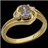 Image 1 : 14k Gold Ring Tanzanite and Diamond (61916)