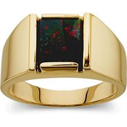 14k Gold Gents BLOODSTONE Ring (61970)