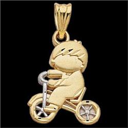 14k Gold Charm Pendant Child on Bike (61974)